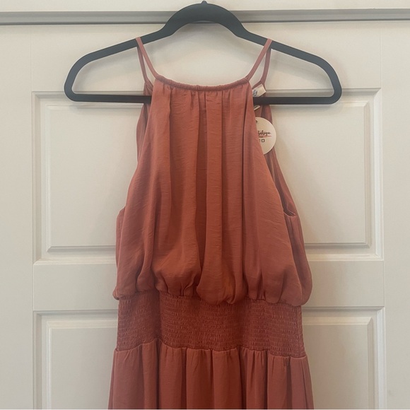 NWT She + Sky Midi Dress in Copper Size Medium - Picture 2 of 10